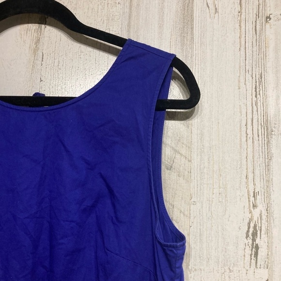 J. Crew Blue Purple Sleeveless Bow-Back Midi Dress Medium - Picture 3 of 9